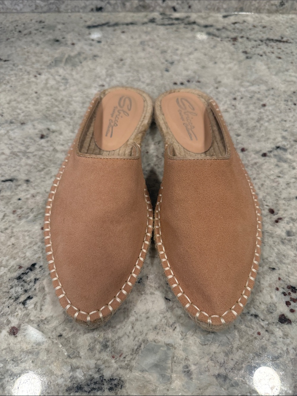 Sbicca Tan Suede Slip-On Espadrille Flats